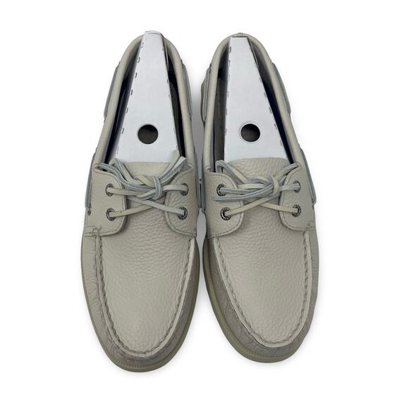 New Sperry Authentic Original Ice white Leathef Boat Shoe 10.5 - Picture 2 of 5